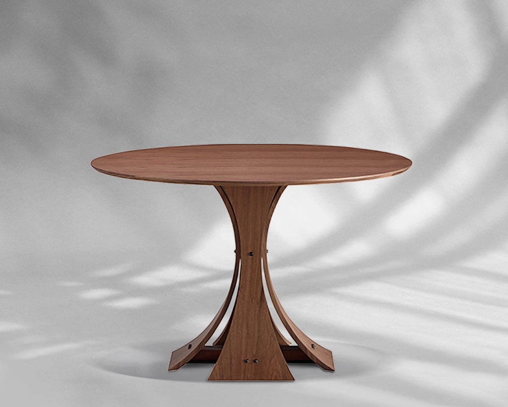 47.24" Round Modern MDF Wood Dining Table