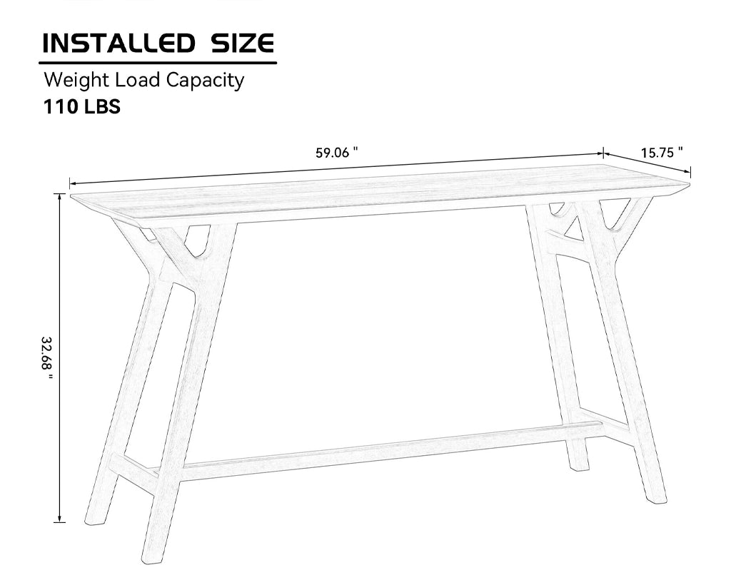 59.06 Inch Entryway Table for Living Room,Narrow Console Table