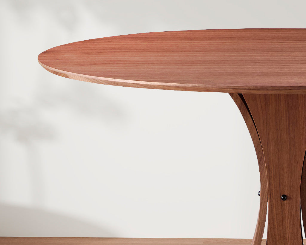47.24" Round Modern MDF Wood Dining Table