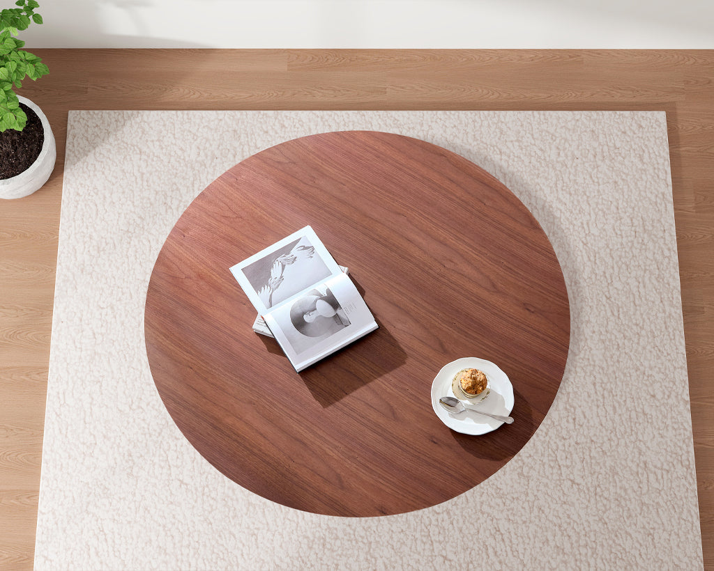 47.24" Round Modern MDF Wood Dining Table