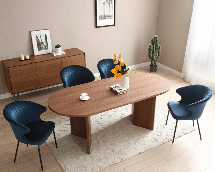 78" Wood Dining Table for Small Spaces