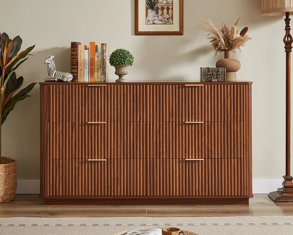 55" Wide Modern Chest of 6 Drawers