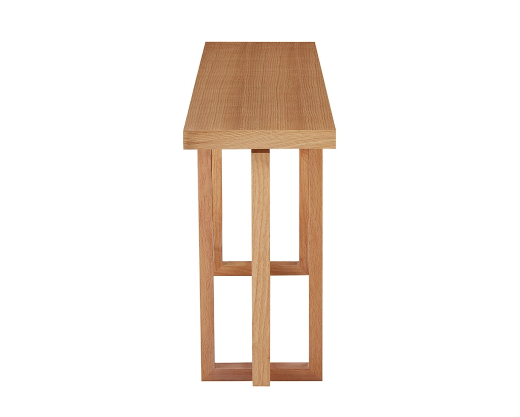 59.05-Inch Oak Finish MDF Console Table