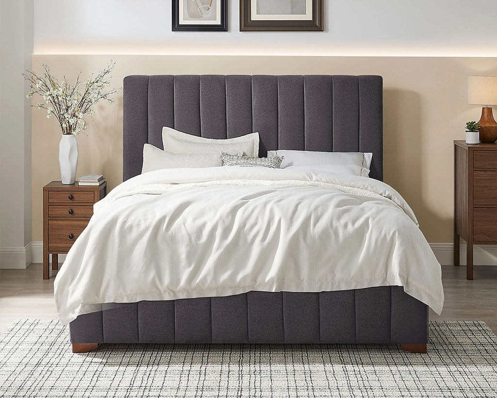 Modern Design Bed Frame Upholstered Queen Bed Frame Platform