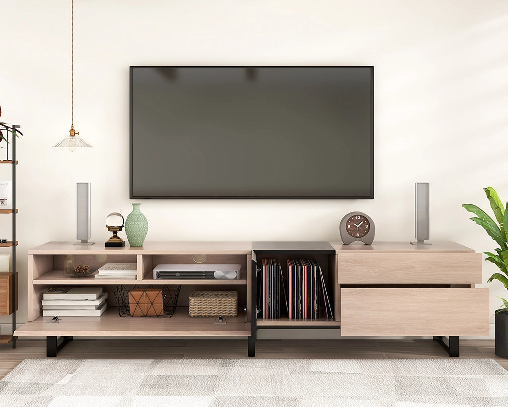 70.90" Modern TV Stand for 80'' TV with Double Storage Space, Media Console Table
