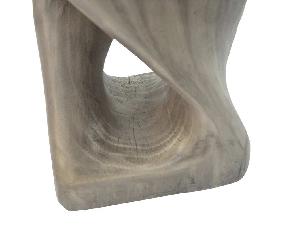 Sculptural MGO Coffee Table, Wood-Grain Finish, Multi-Color