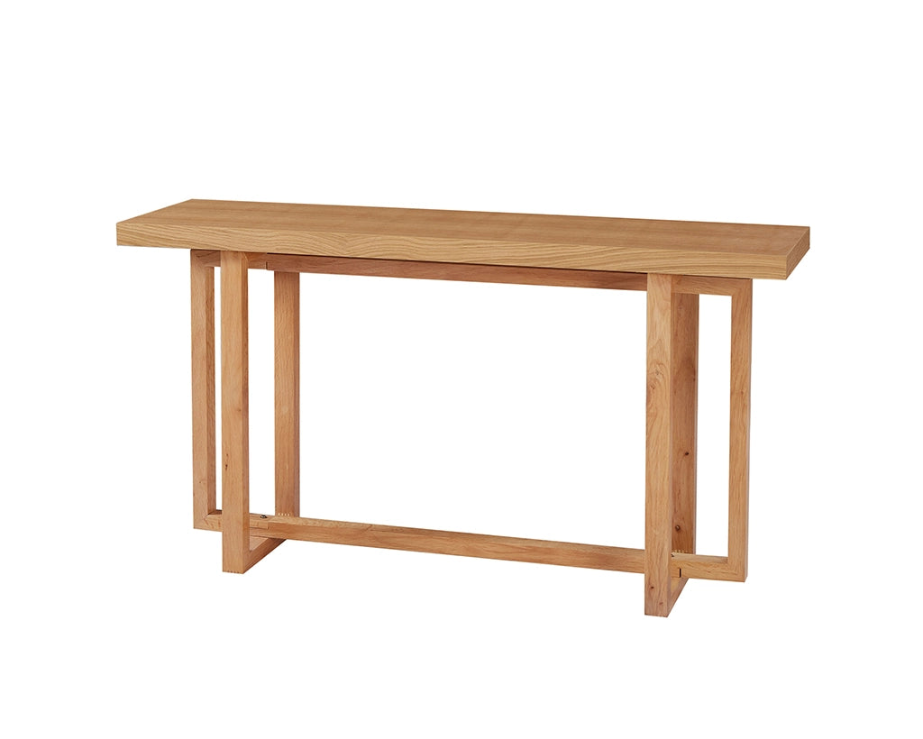 59.05-Inch Oak Finish MDF Console Table
