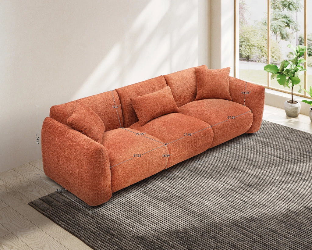 Mid-Century Modern 3-Seater Sofa
