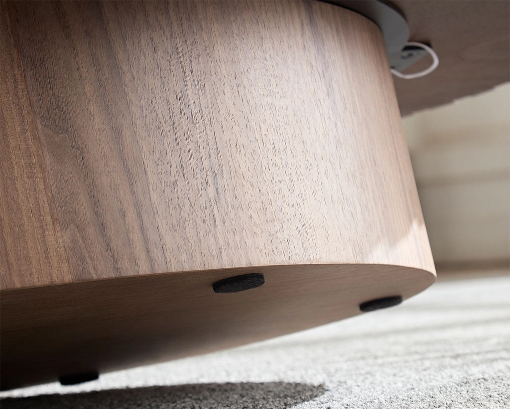 Modern Handcrafted 43.7" Oval Drum Coffee Table