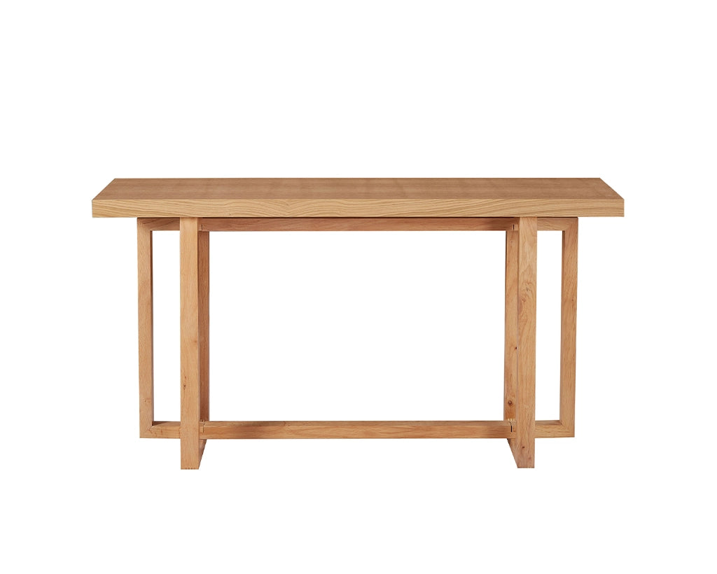 59.05-Inch Oak Finish MDF Console Table