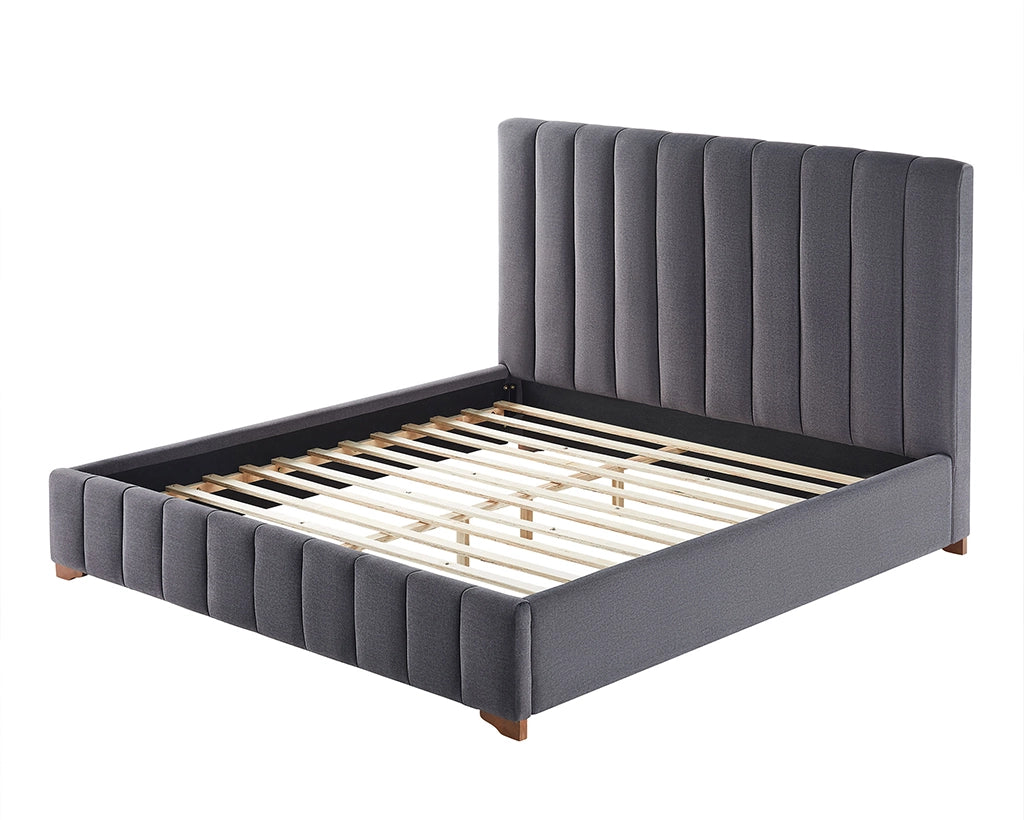 Modern Design Bed Frame Upholstered Queen Bed Frame Platform