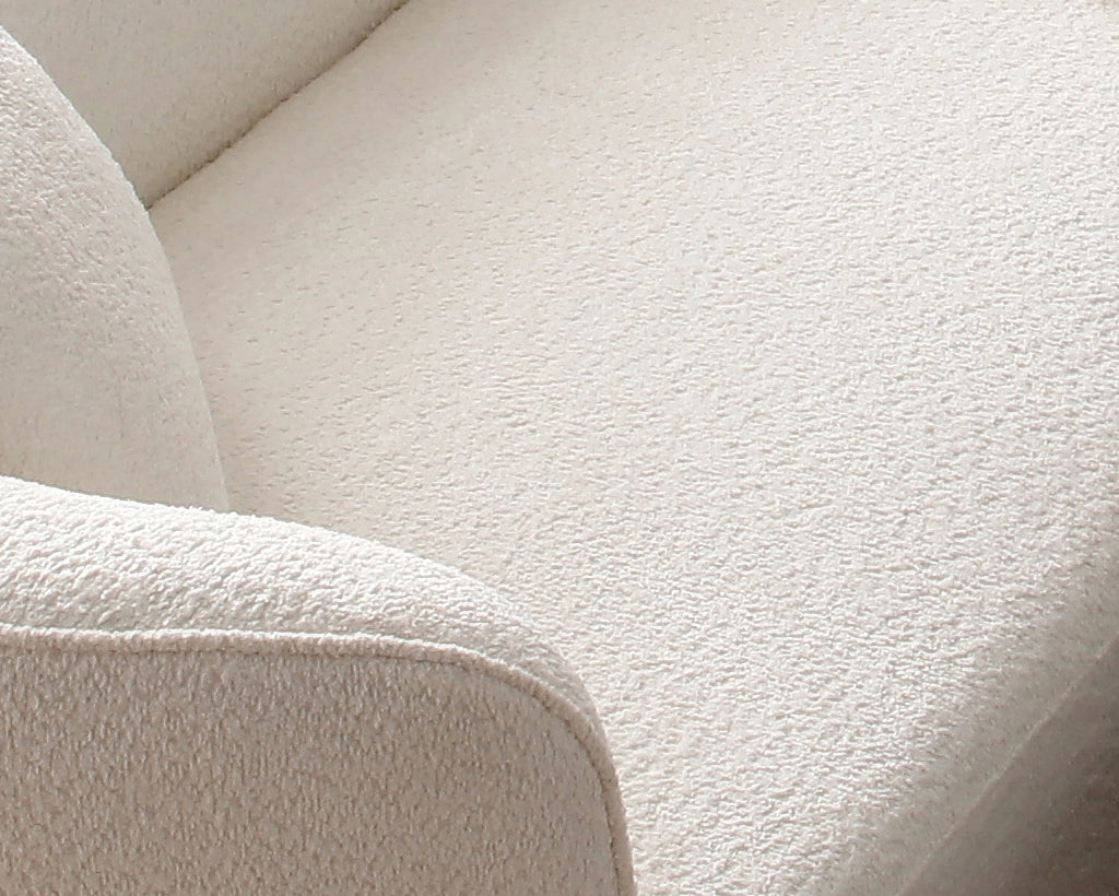 Luxury Modern Upholstery Curved Sofa with Chaise 2-Piece Left/Right-Hand Facing Sectional, Boucle Couch in White
