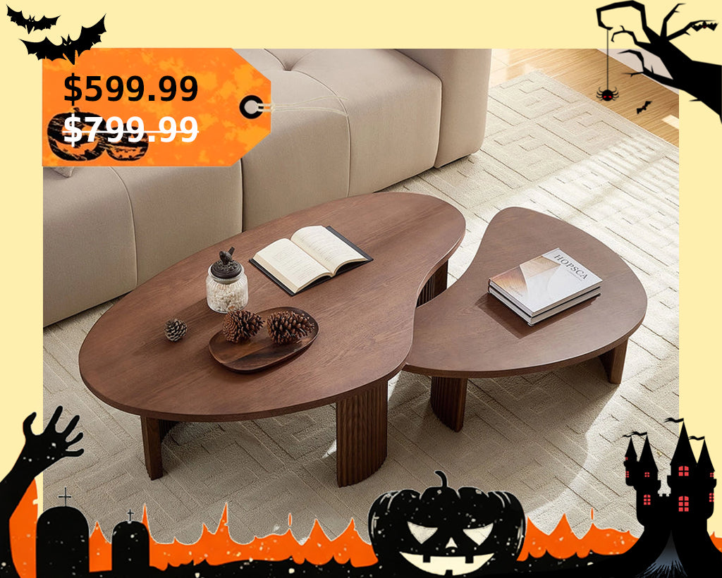 Irregular Seashell Shape Coffee Table Set