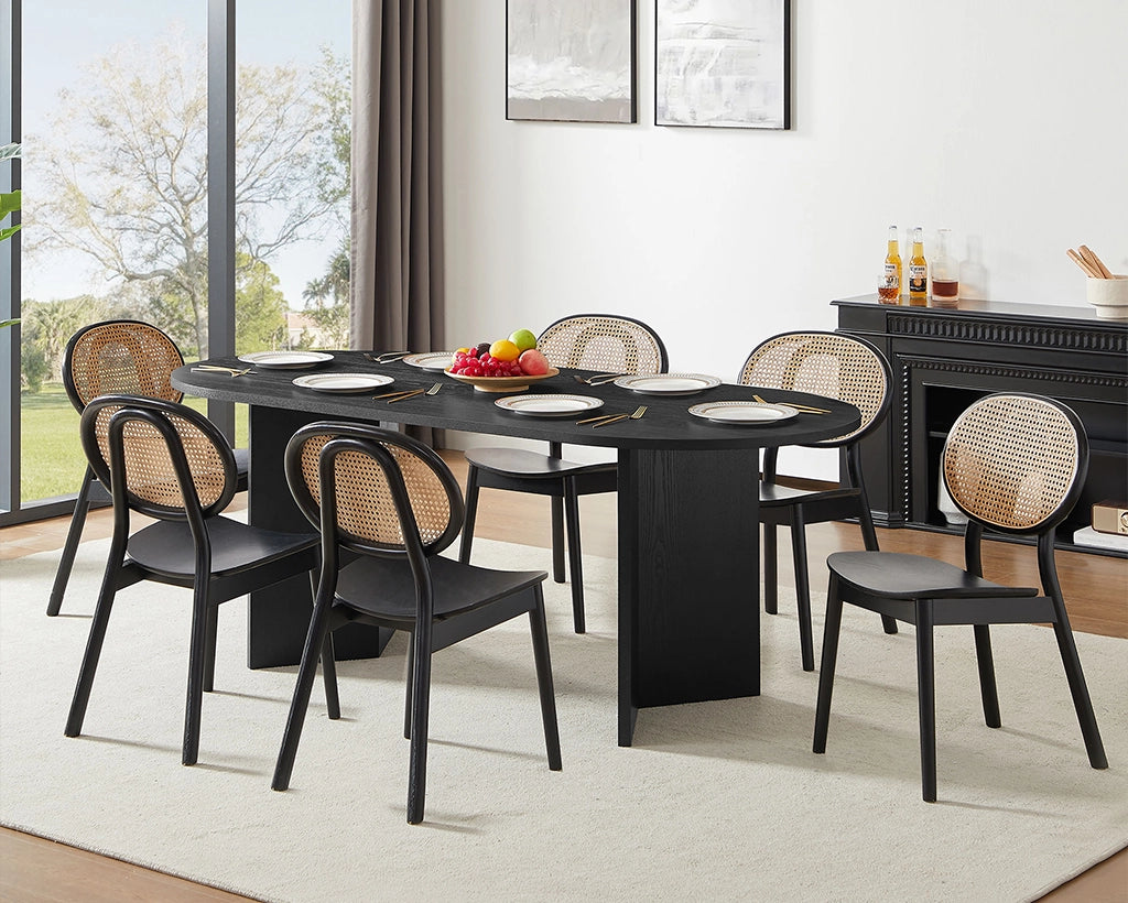 78" Wood Dining Table for Small Spaces