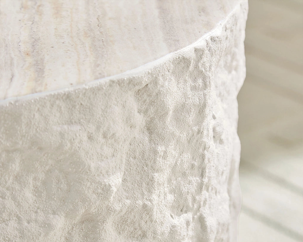 15.75 Inch Side Table,Round Fiberglass Coffee Table