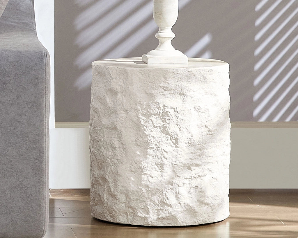 15.75 Inch Side Table,Round Fiberglass Coffee Table