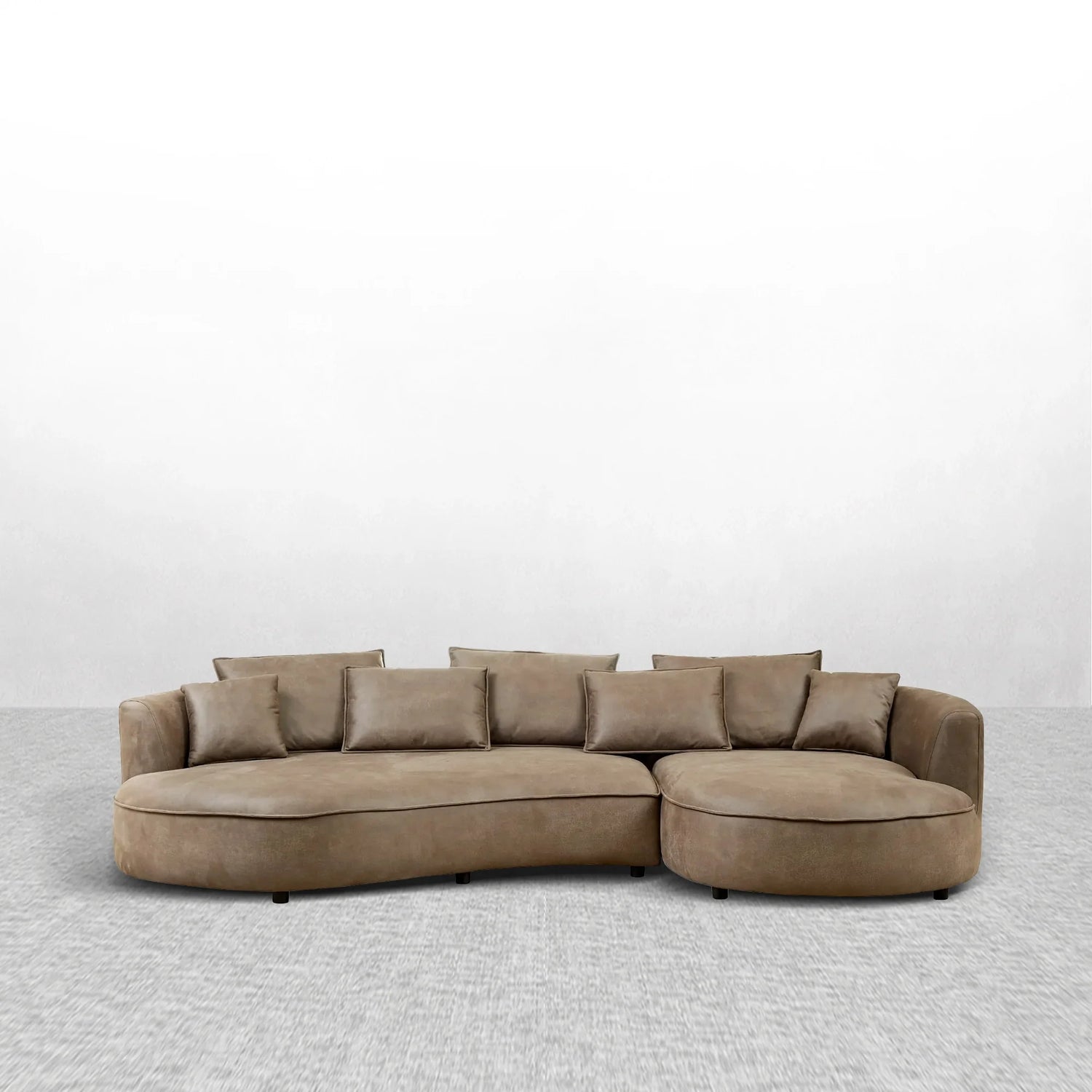 Best-Selling Curved Sofa – Now in Fabric & Leather!