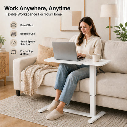 Rolling Laptop Desk – Height Adjustable, Tilting Tray