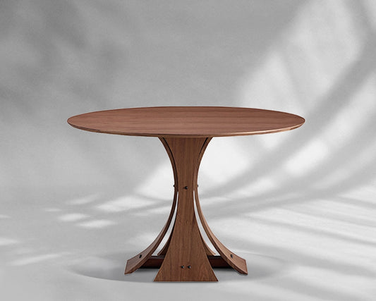47.24" Round Modern MDF Wood Dining Table