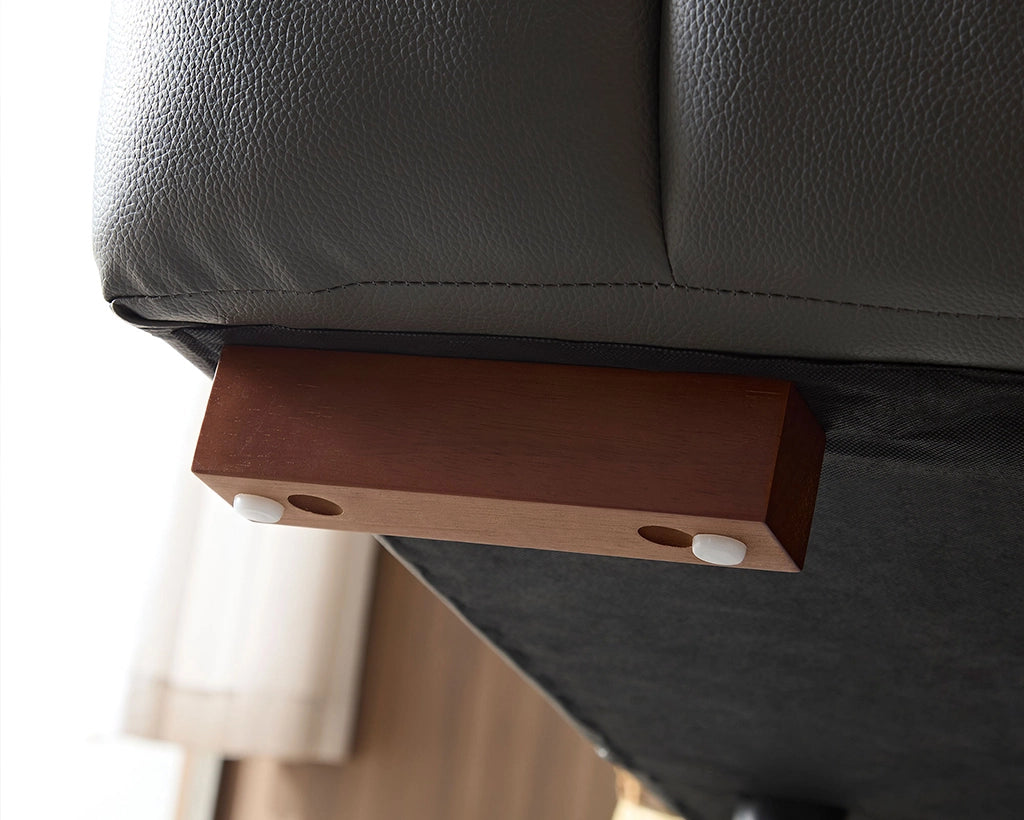 Electric Sofa Left-Facing L-Shaped Leather Recliner with USB Port