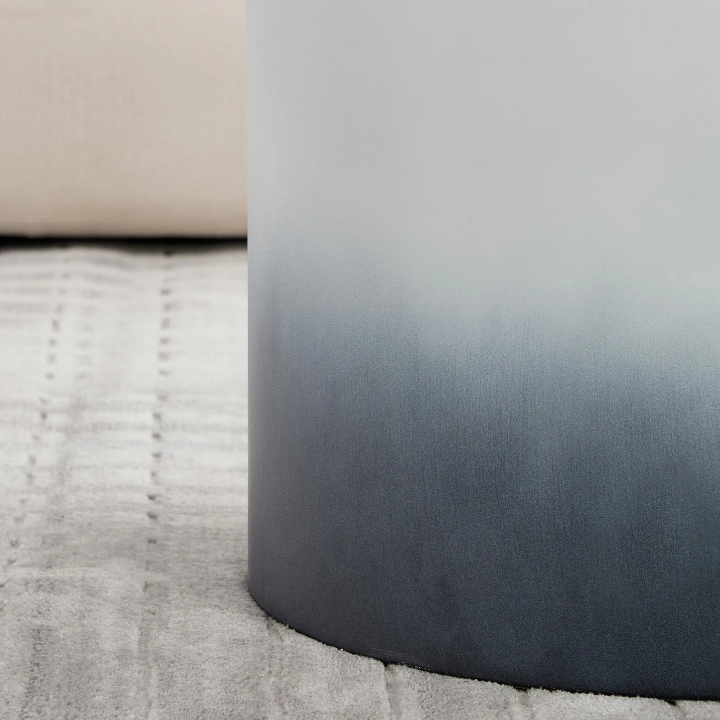 Modern Nesting Table Set of 2 with MDF Veneer, White & Black