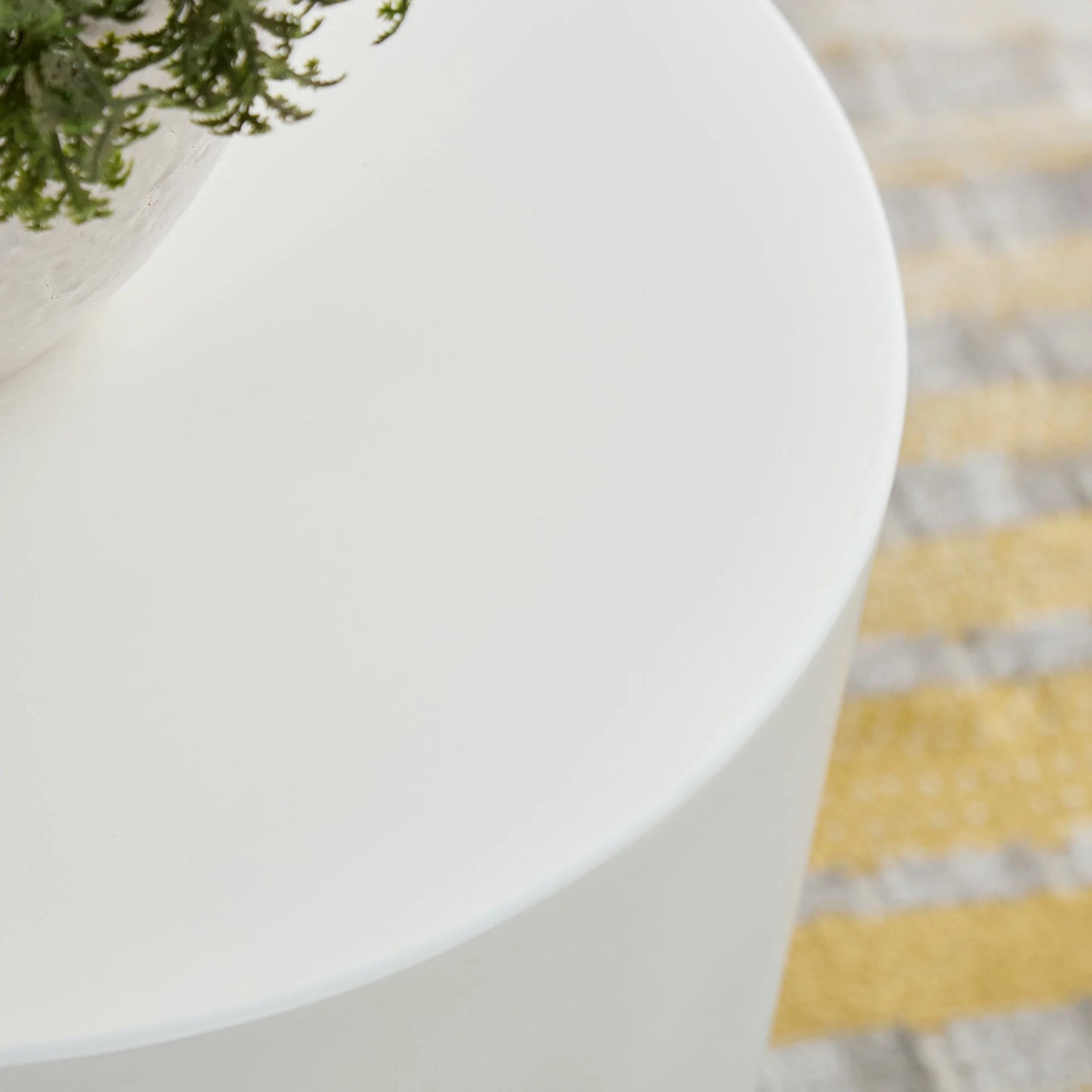 Modern Nesting Table Set of 2 with MDF Veneer, White & Black