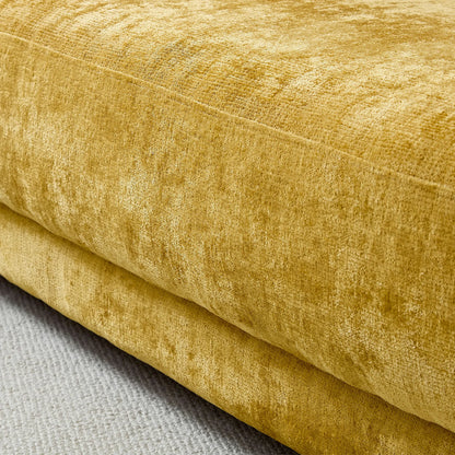 113.78" Mid-Century Chaise Sofa – Right Facing, Upholstered, Yellow