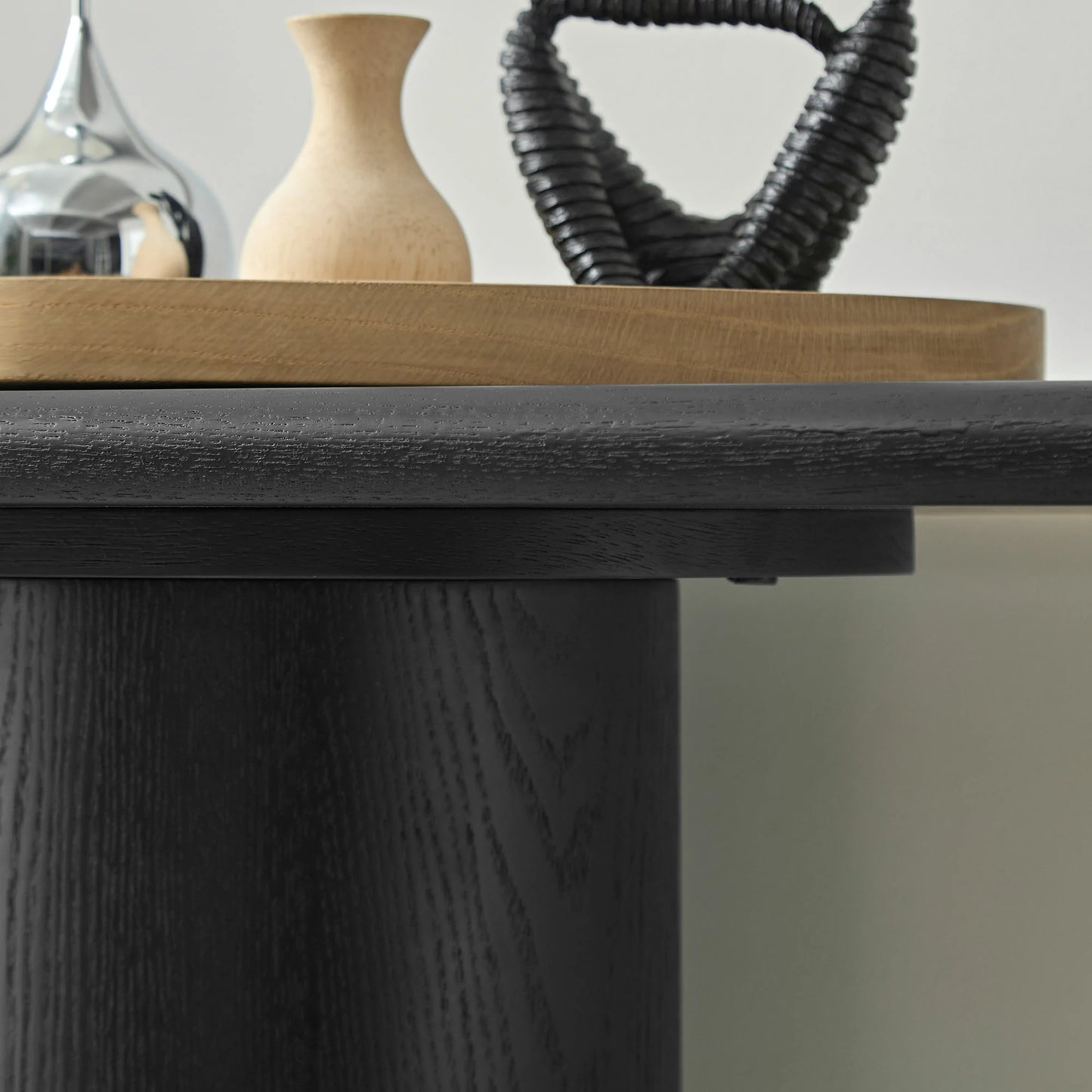 66.93" Modern Console Table – Cylinder Legs for Entryway, Natural