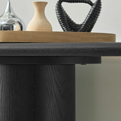 66.93" Modern Console Table – Cylinder Legs for Entryway, Natural
