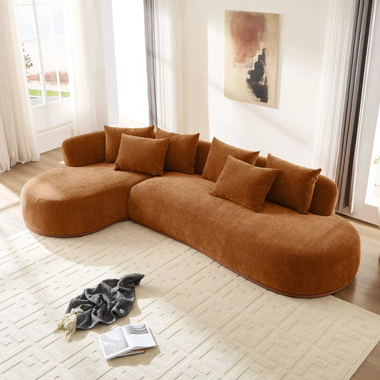 134.63" L-Shape Sectional Sofa w/ Left & Right Facing Chaise