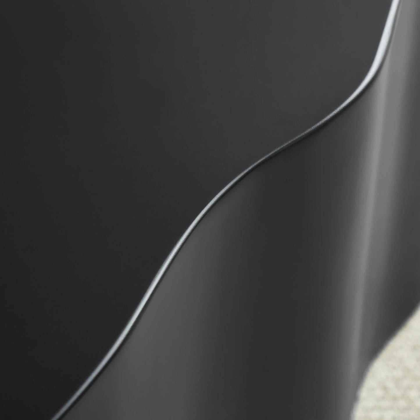 Unique Shape MDF Nesting Table Set of 2 - No Assembly, Black