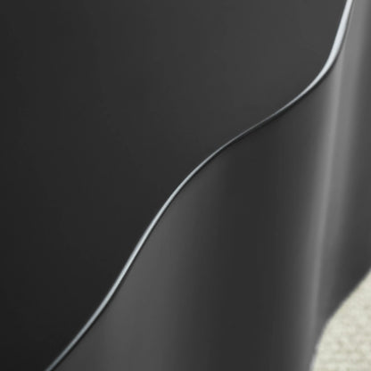 Unique Shape MDF Nesting Table Set of 2 - No Assembly, Black