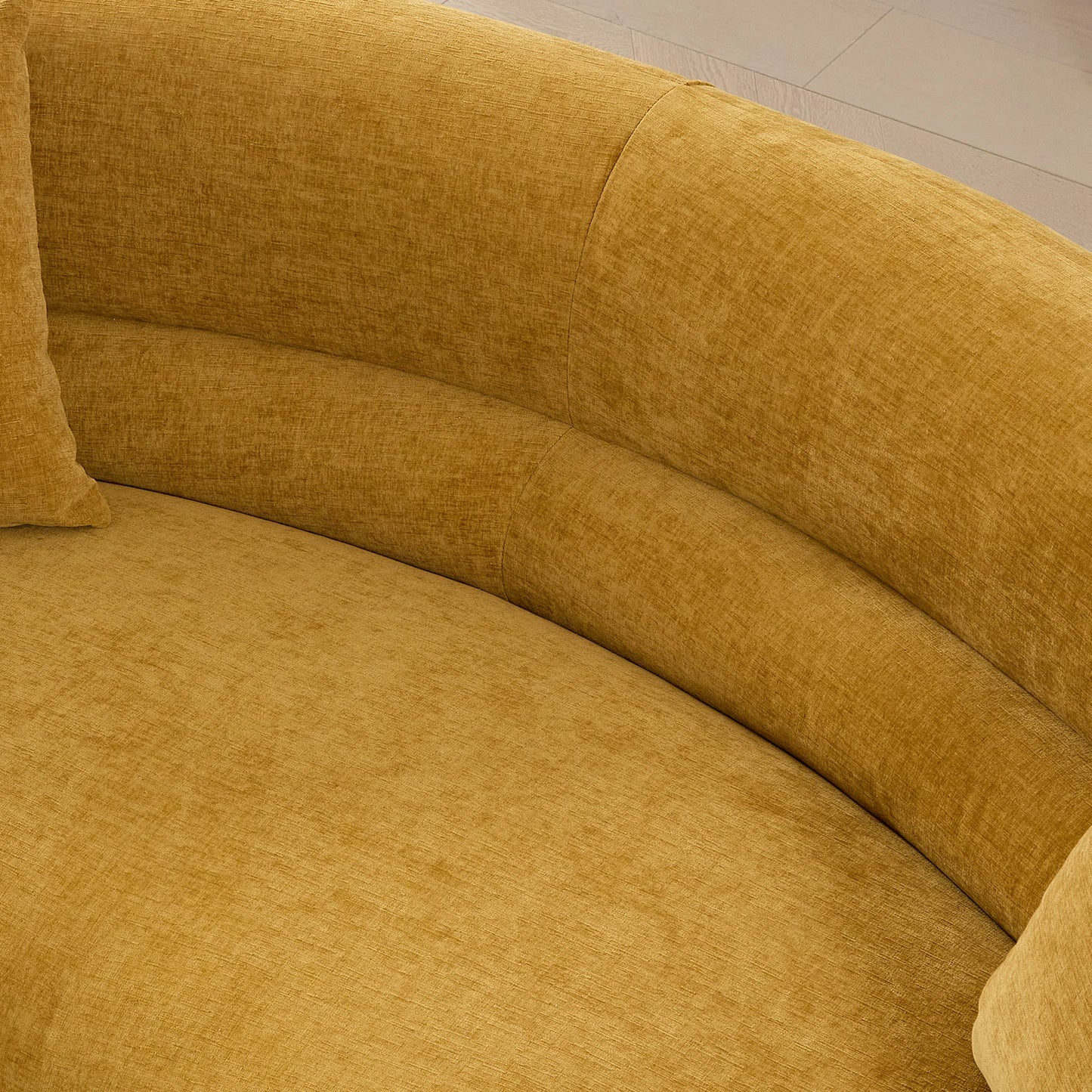 3-Piece Modular Curved Sofa – Free-Form, 3 Pillows, Upholstered