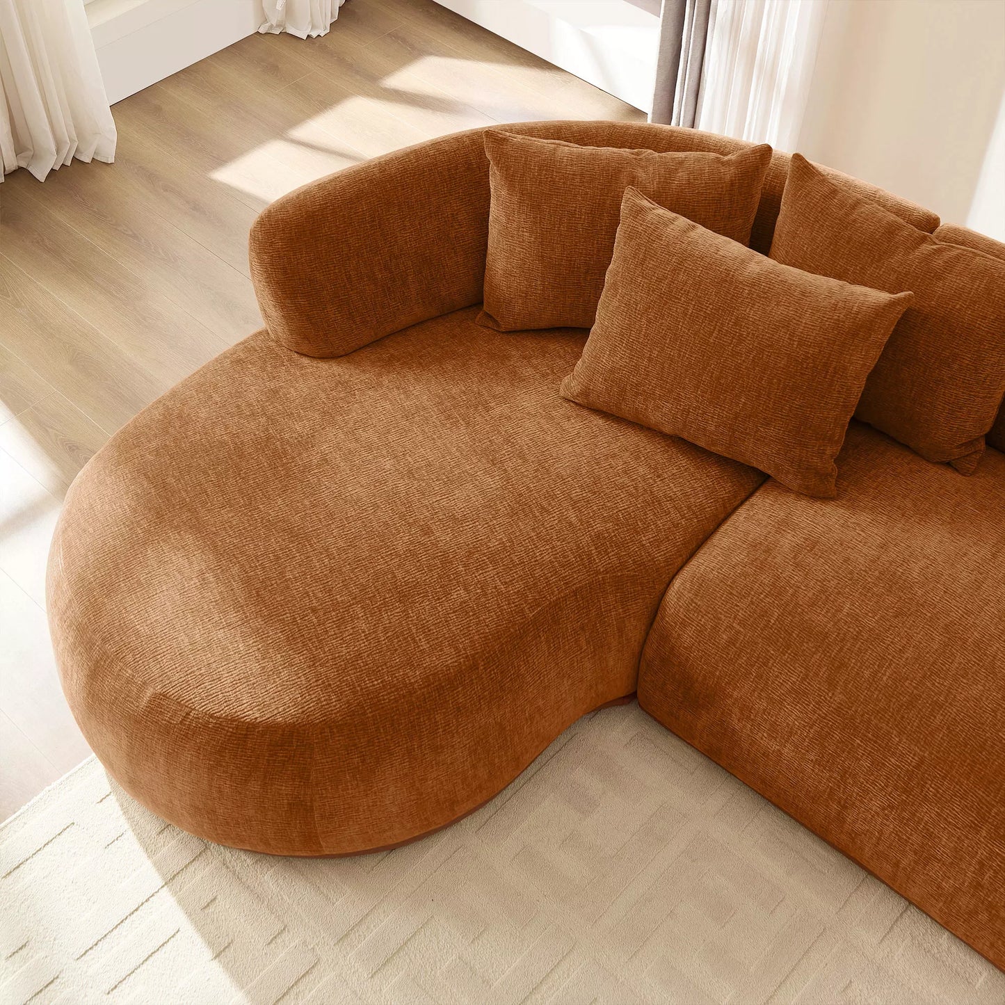 134.63" L-Shape Sectional Sofa w/ Left & Right Facing Chaise