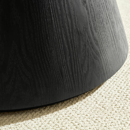 47.24" Round Dining Table – Black & Gold Pedestal, Glam