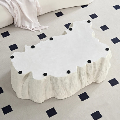 48.62" Unique Shape Coffee Table - Sturdy Fiberglass