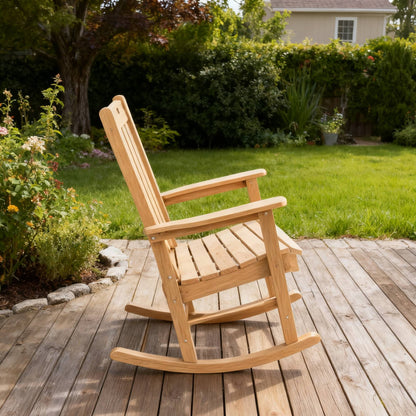All-Weather Outdoor Rocking Chair in Navy Blue, HIPS & Steel