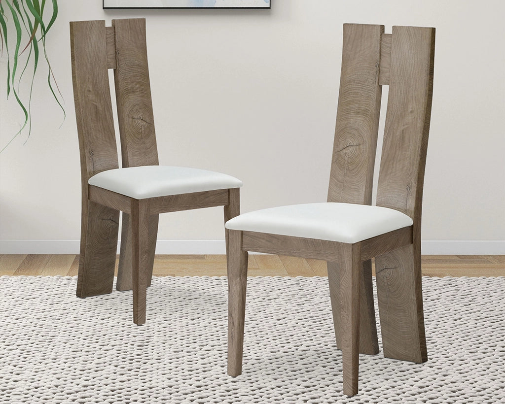 Dining Chair Set of 2 MDF, sponge .PU Leather Upholstered Cushion