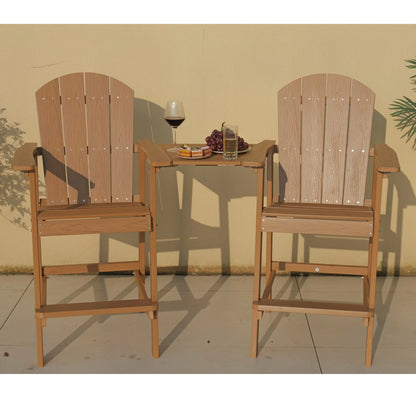 Outdoor Lounge Chair - HIPS Frame, 304 Stainless Steel - Teak