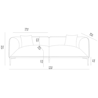 Comfy Modern Sofa for Movie Nights & Reading