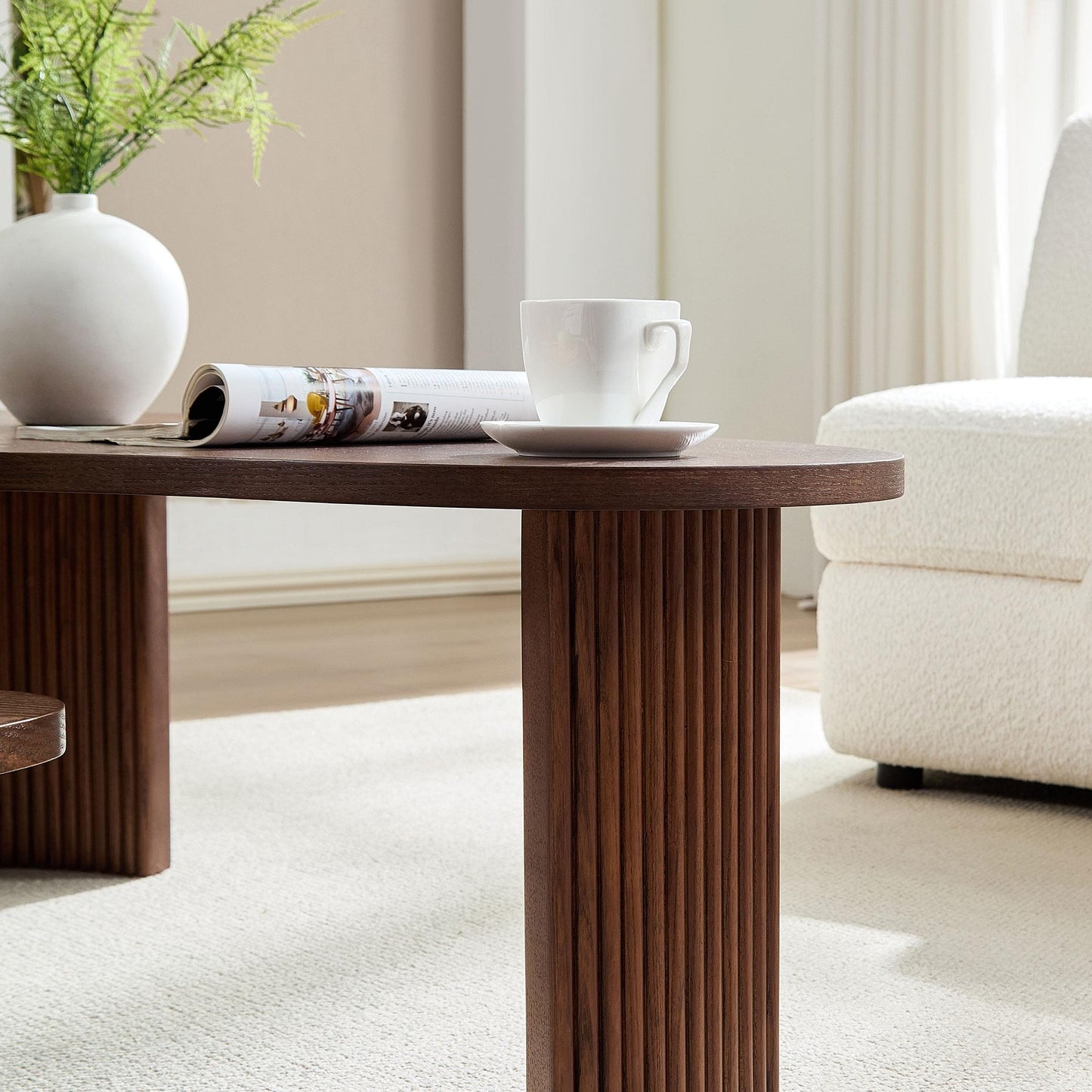 Irregular Seashell Shape Coffee Table Set