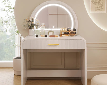 39" Makeup Vanity Table with Mirror Touch Screen Lighted Mirror