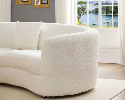 4PCs set Mid-Century Modern Beige Symmetrical Circle Sectional Sofa
