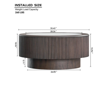 23.62 and 35.43 inch Modern Faux Marble Pattern Stickers Coffee Table