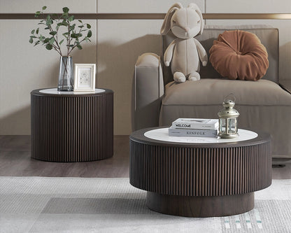 Modern Faux Marble Pattern Stickers Coffee Table Set