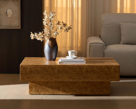 43.31 Inch MDF with Faux Wood Veneer Coffee Tables