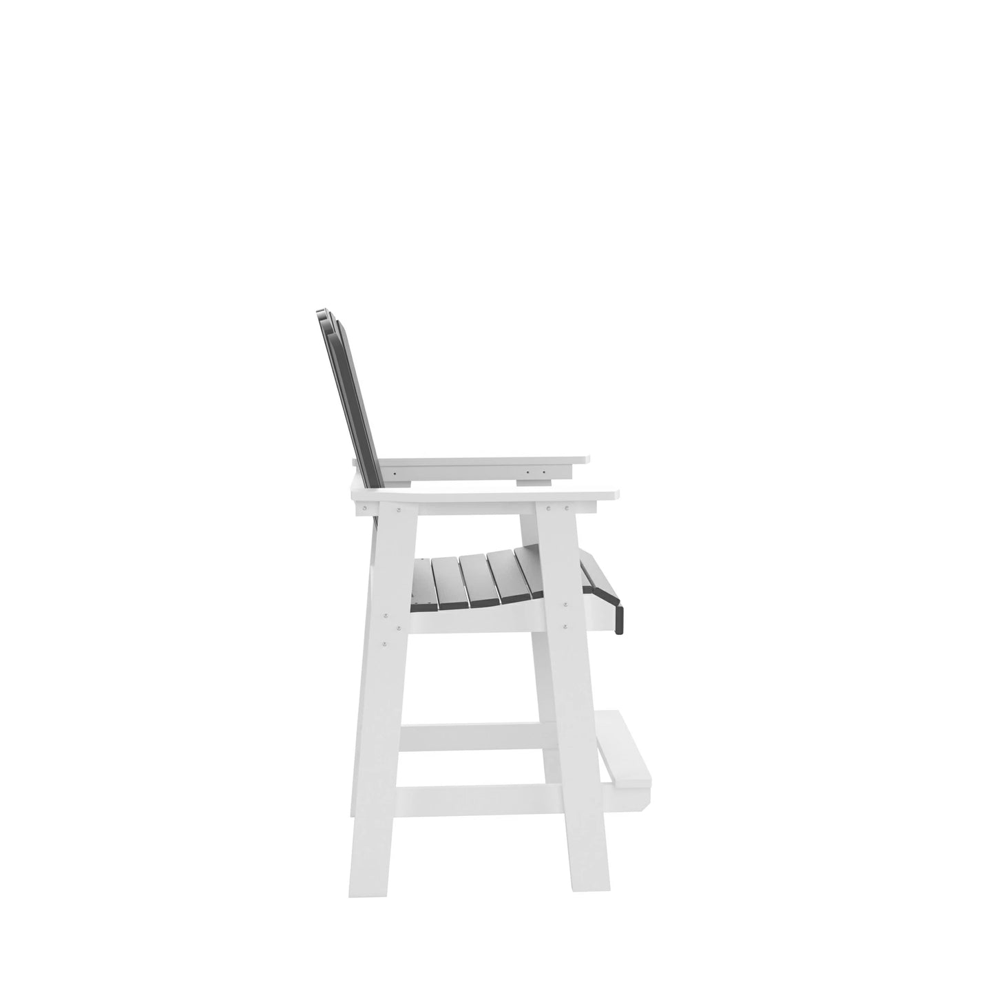 HDPE Bar Stool Adirondack Chair Set of 2 – Tall High Back, Outdoor