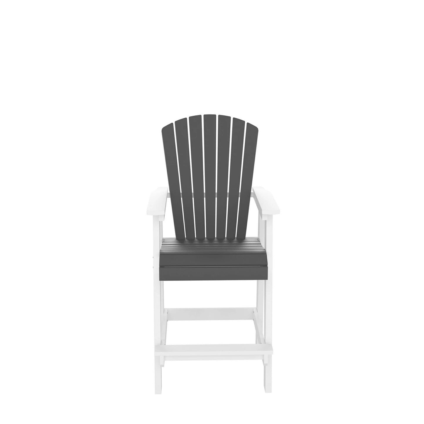 HDPE Bar Stool Adirondack Chair Set of 2 – Tall High Back, Outdoor