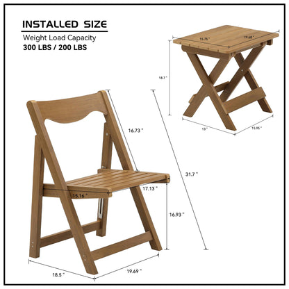 HIPS Foldable Bistro Set – Table & 2 Chairs