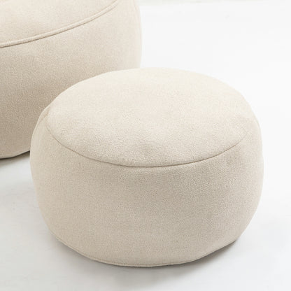 Compressed Bean Bag Sofa Chair with Ottoman, High-Density Foam
